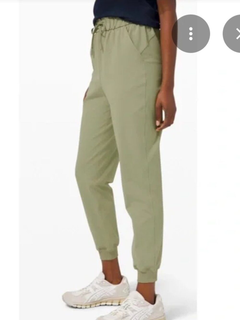 Lululemon Stretch High-Rise Keep Moving Joggers Nulu Pants Rosemary Green Size 4